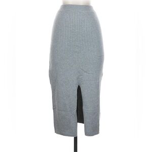 Free People Gray Ribbed Knit Skirt